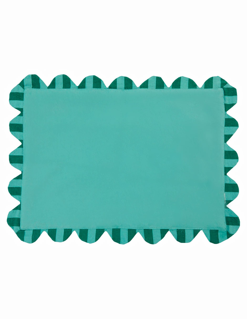 Mantel individual rectangular de algodón