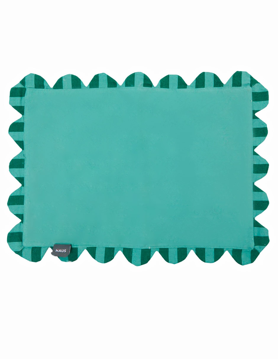 Mantel individual rectangular de algodón