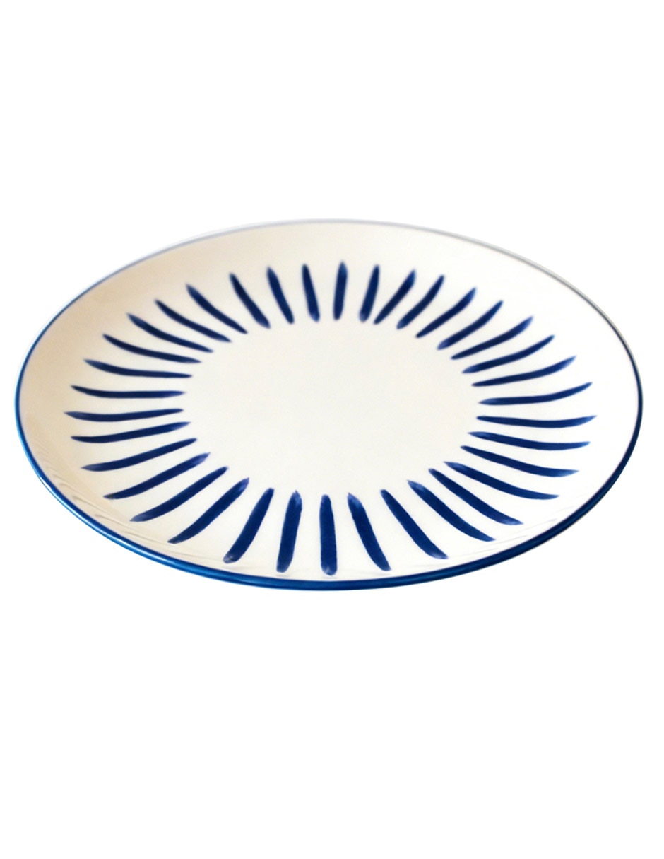 Plato ensalada Santorini de cerámica