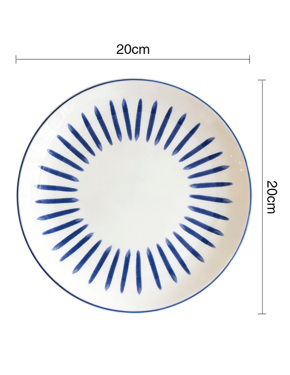 Plato ensalada Santorini de cerámica 4