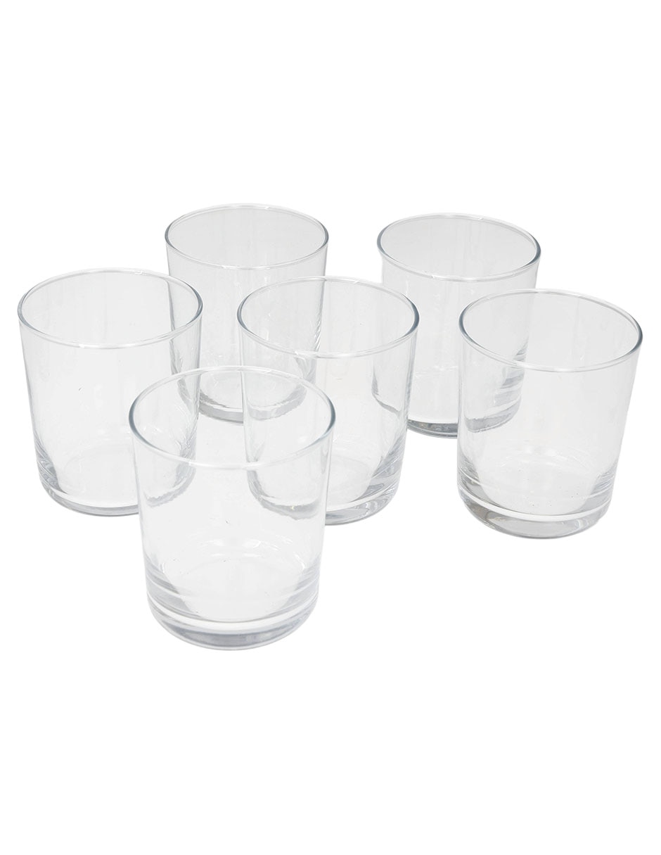 Set de vasos para agua de vidrio con 6 piezas