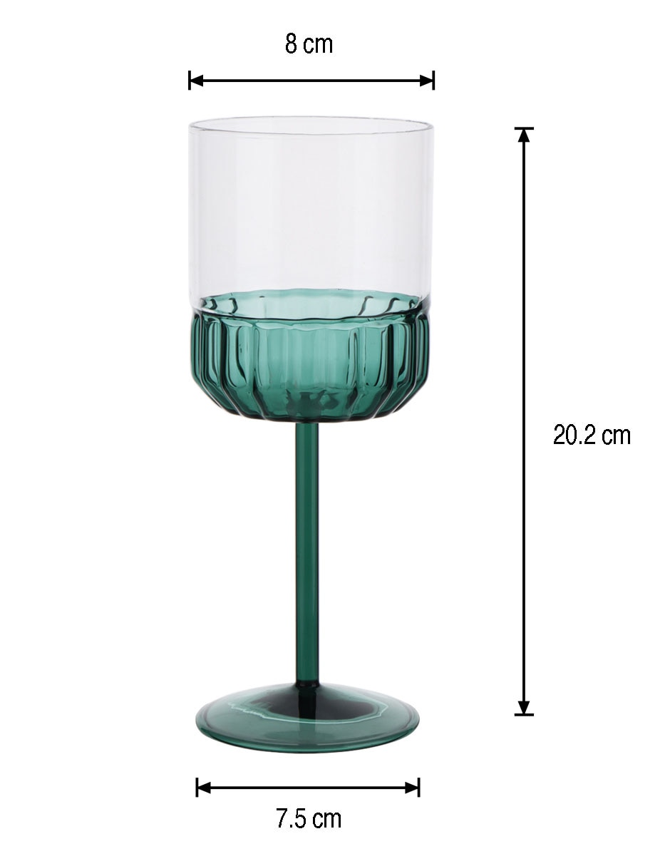 Copa para vino de vidrio