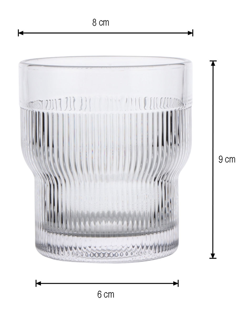 Vaso para agua de vidrio 2