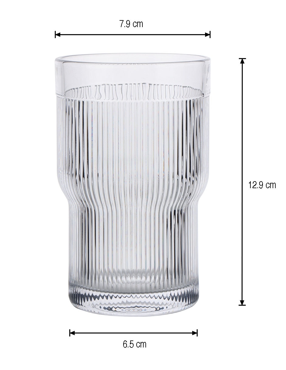 Vaso para agua de vidrio 2