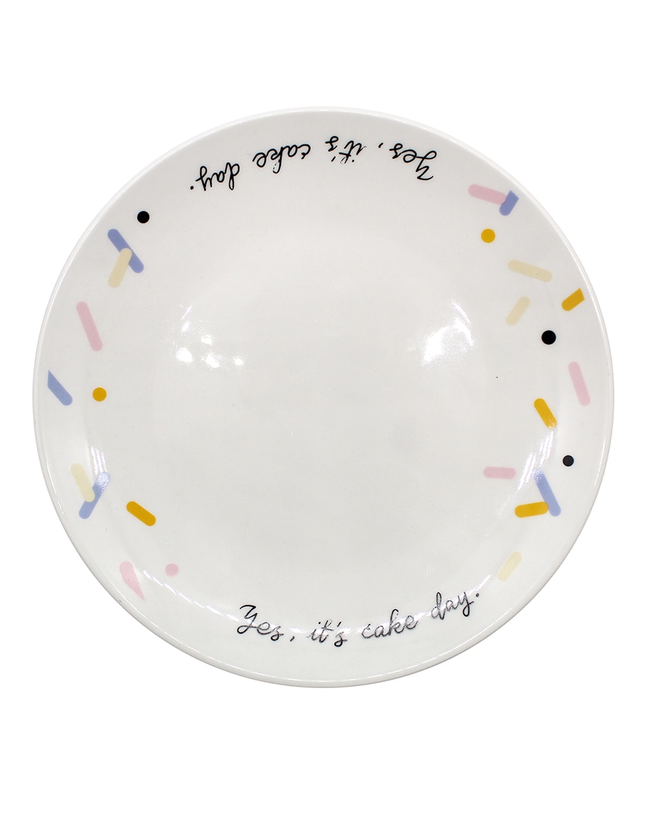 Plato postre Fulfill de porcelana