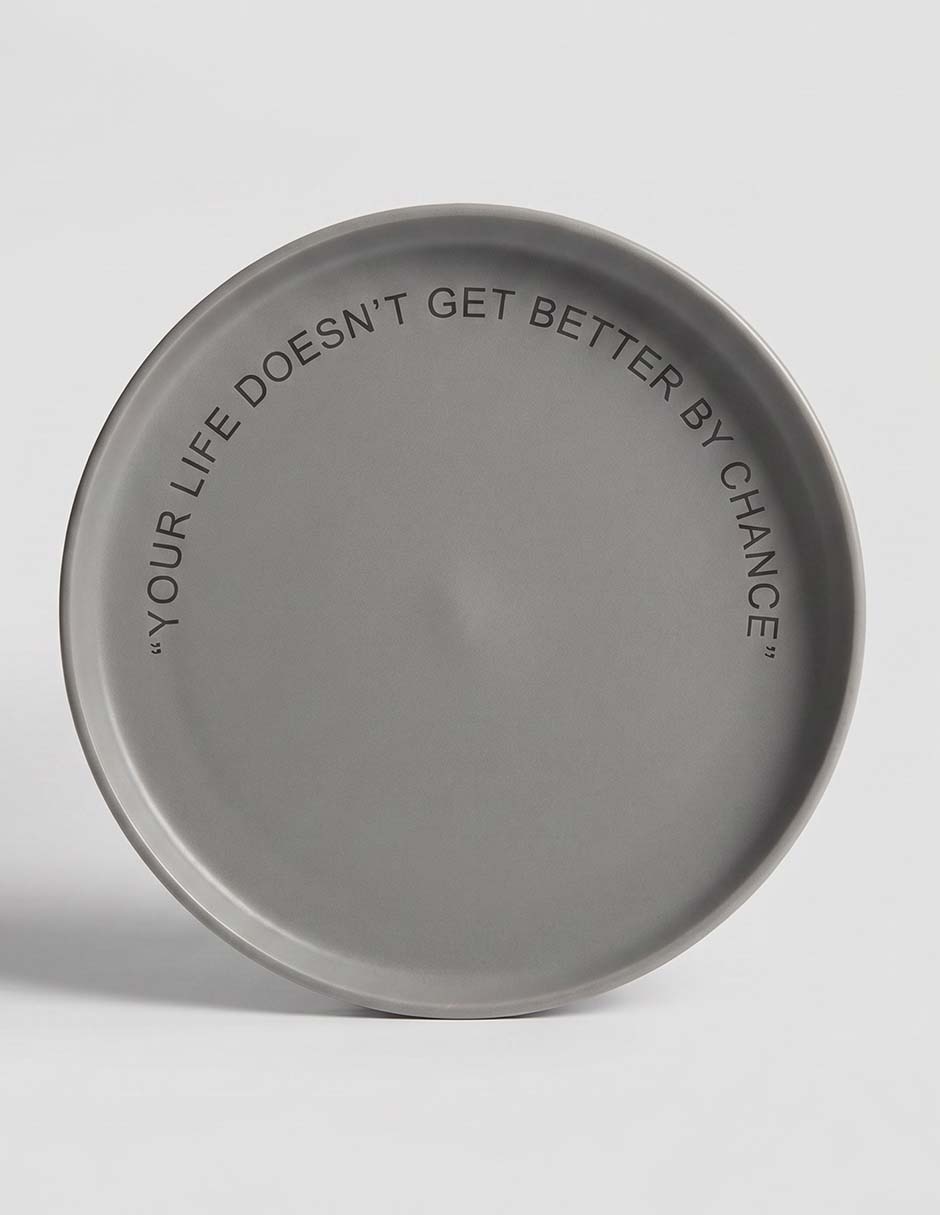 Plato trinche Affirmations de stoneware