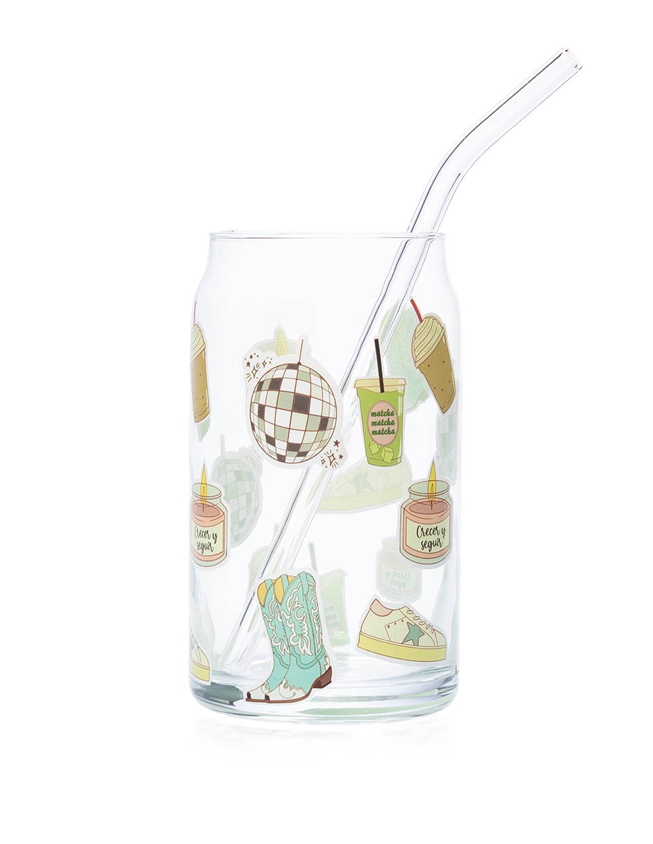 Set de vasos para agua de vidrio con 2 piezas