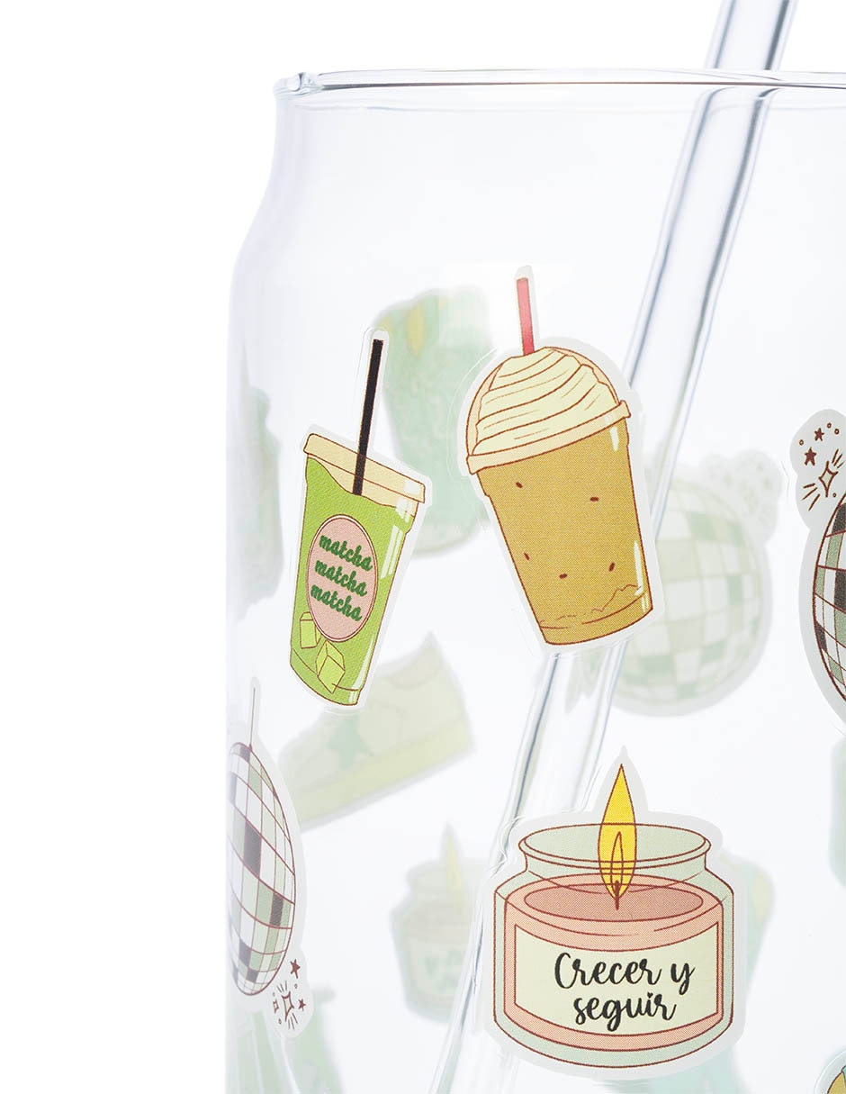 Set de vasos para agua de vidrio con 2 piezas 2
