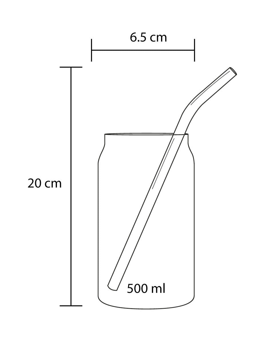 Set de vasos para agua de vidrio con 2 piezas 3
