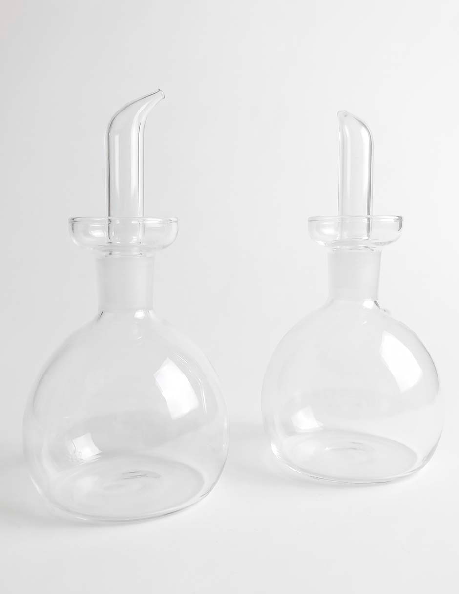 Set de aceite y vinagre Burbuja de vidrio