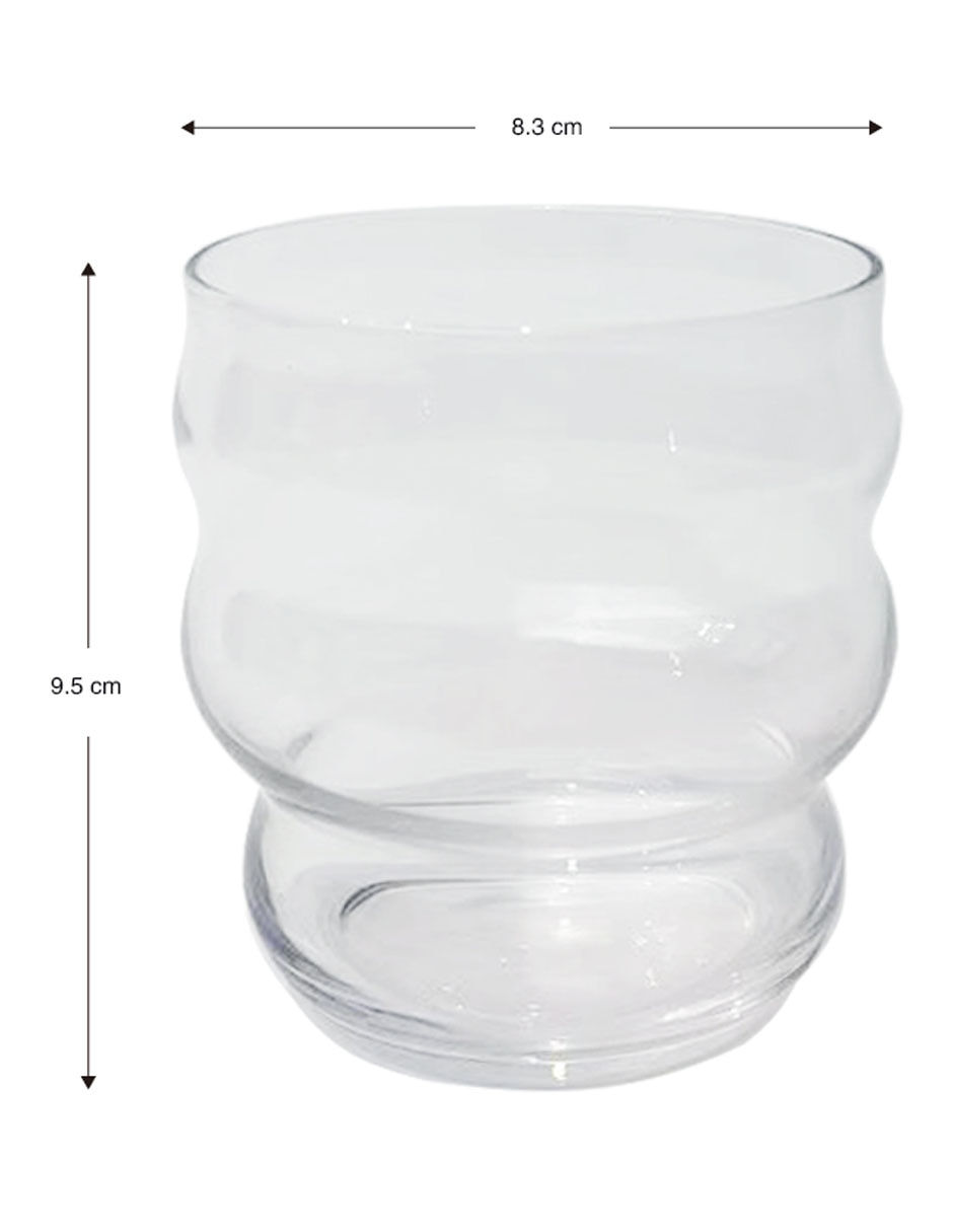 Vaso para agua burbuja de vidrio 3