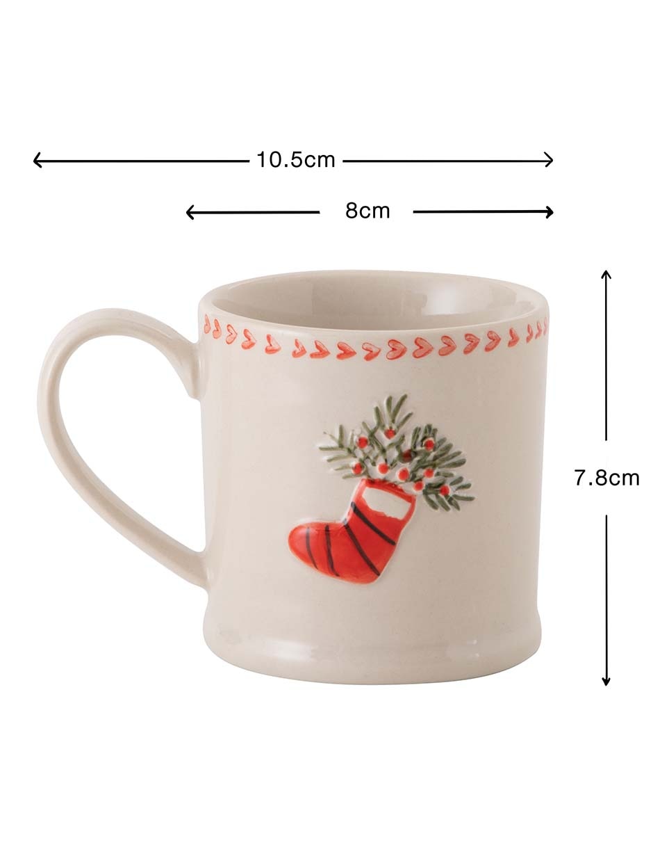 TAZA FULGOR NAV26, 200 ML, ROJO CHRISTM