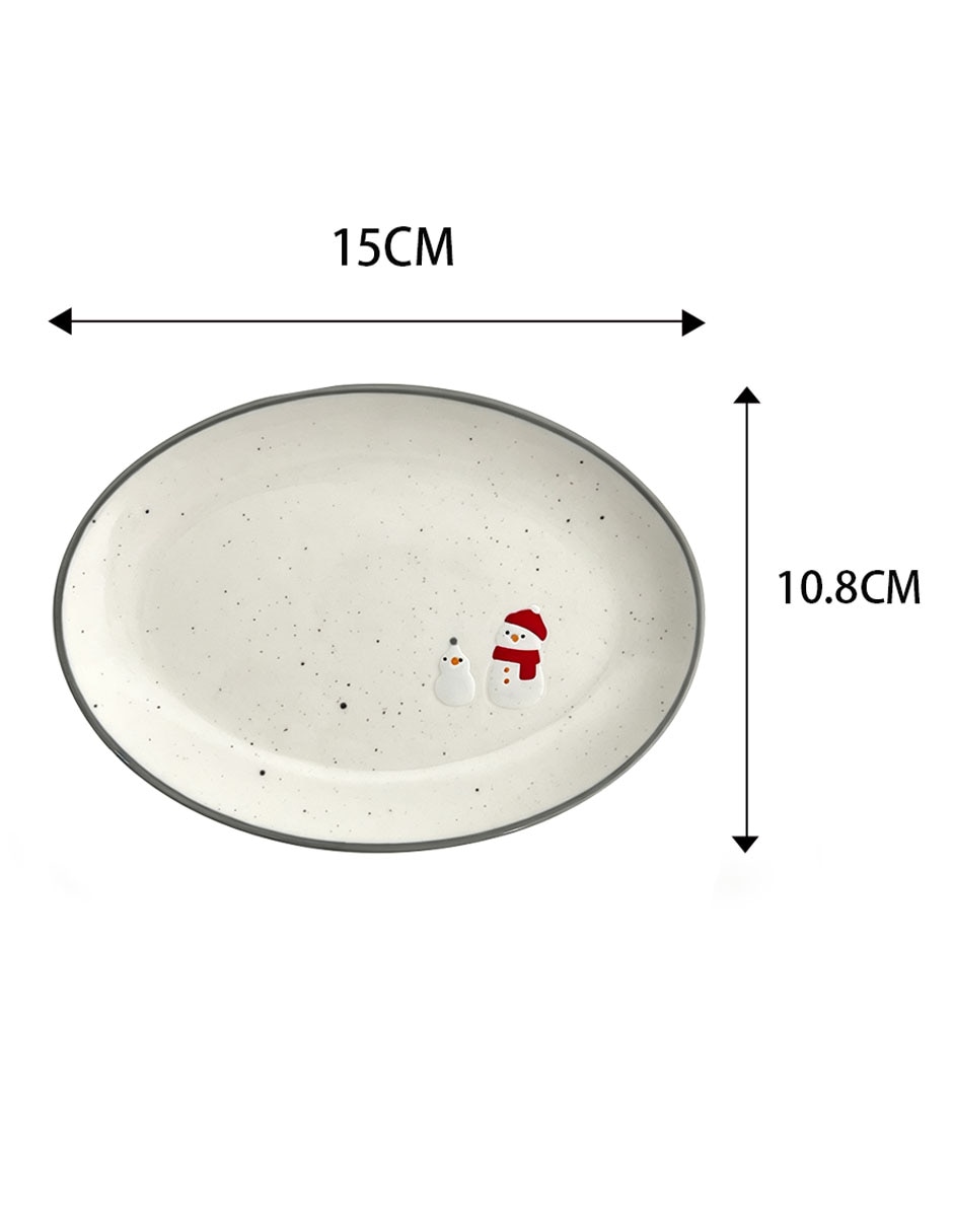 Plato pan navideño de cerámica 5