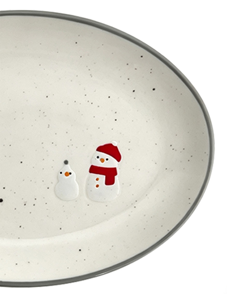 Plato pan navideño de cerámica 2