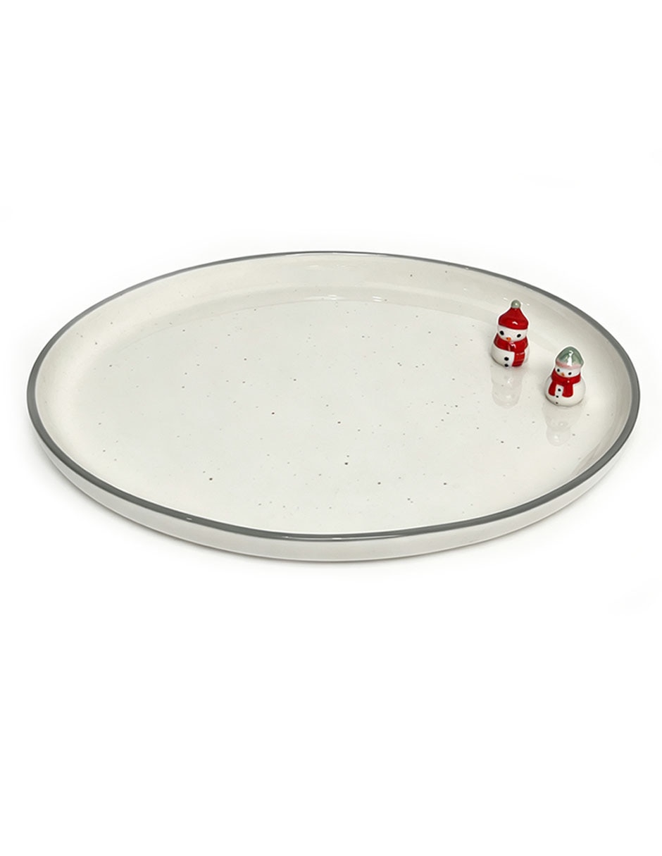 Platón Simple Xmas de cerámica 2