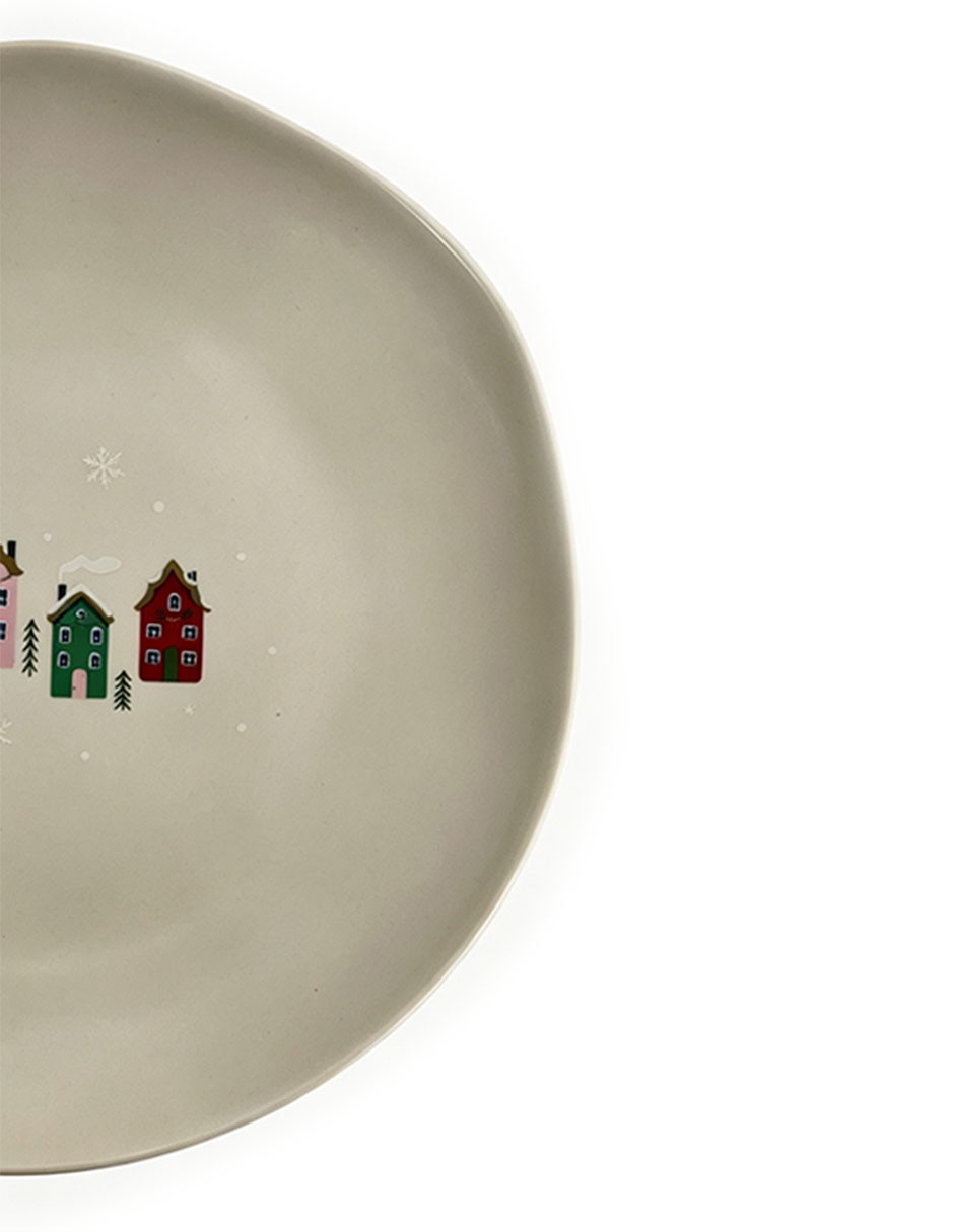 Plato ensalada navideño de cerámica 2