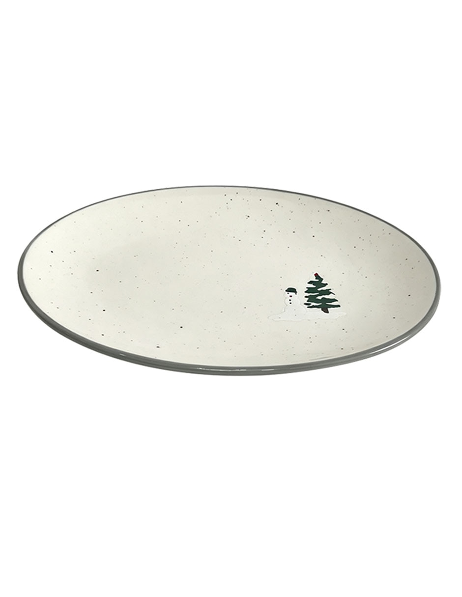 Plato ensalada navideño de cerámica 4