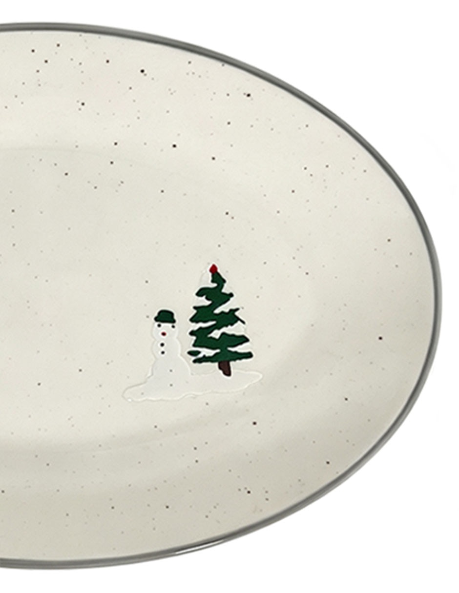 Plato ensalada navideño de cerámica 2