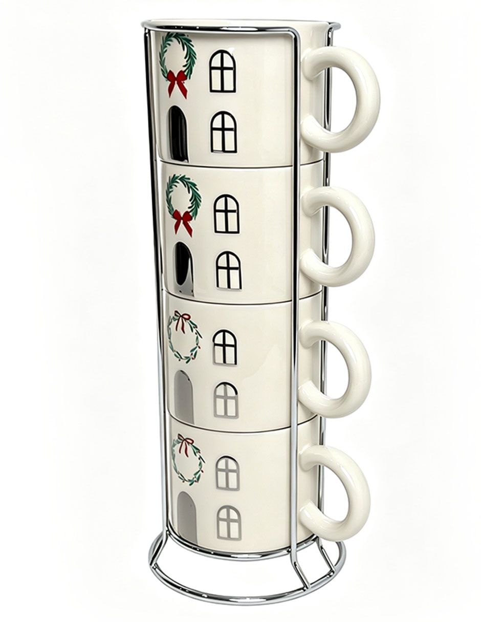 Set de tazas americana Merry Mugs 4 piezas 6