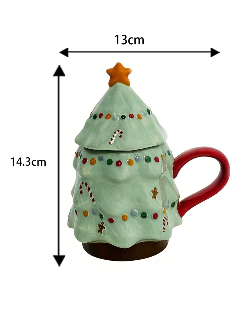 Taza navideña con tapa 7