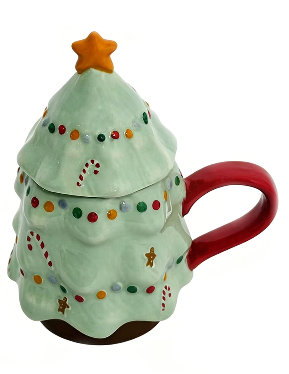 Taza navideña con tapa 2