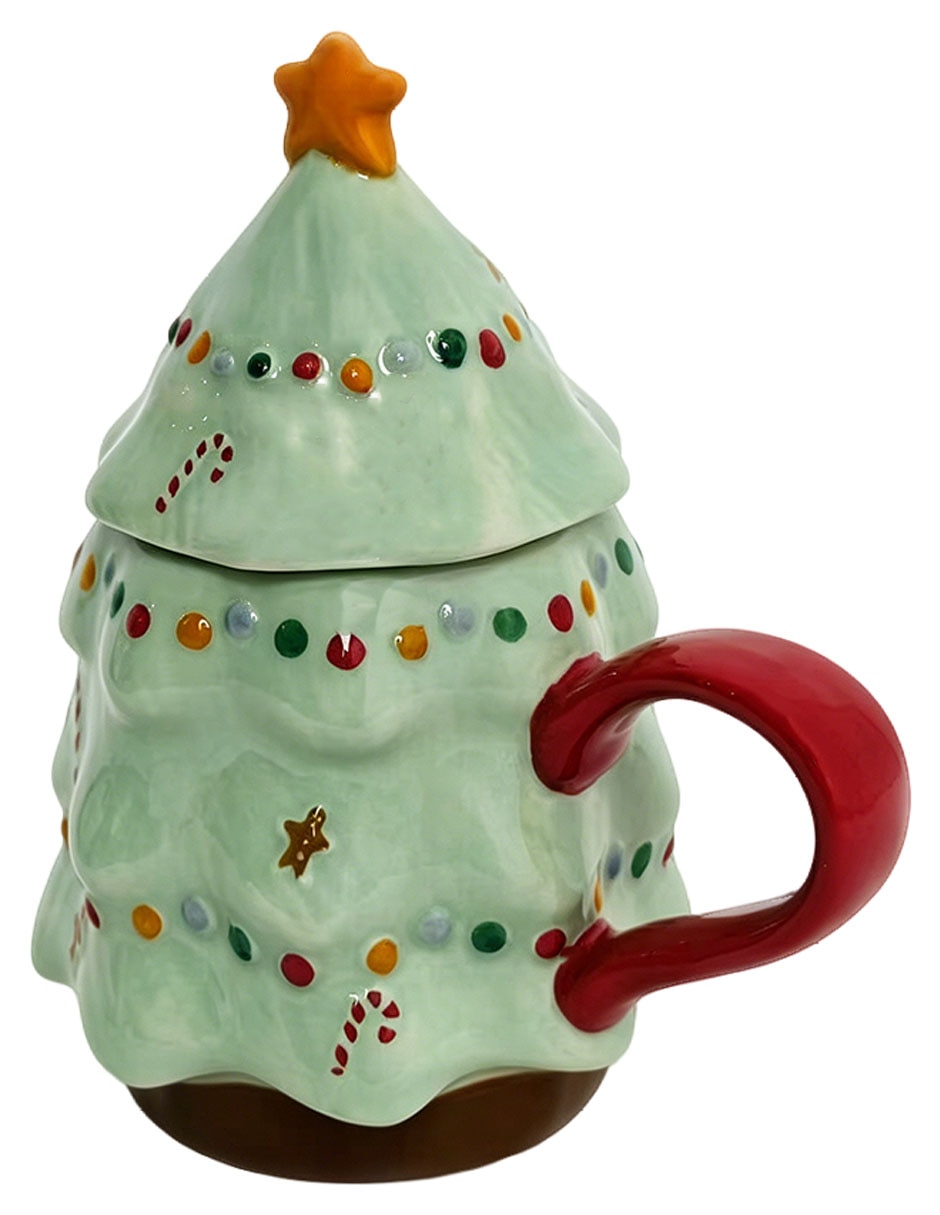 Taza navideña con tapa 4