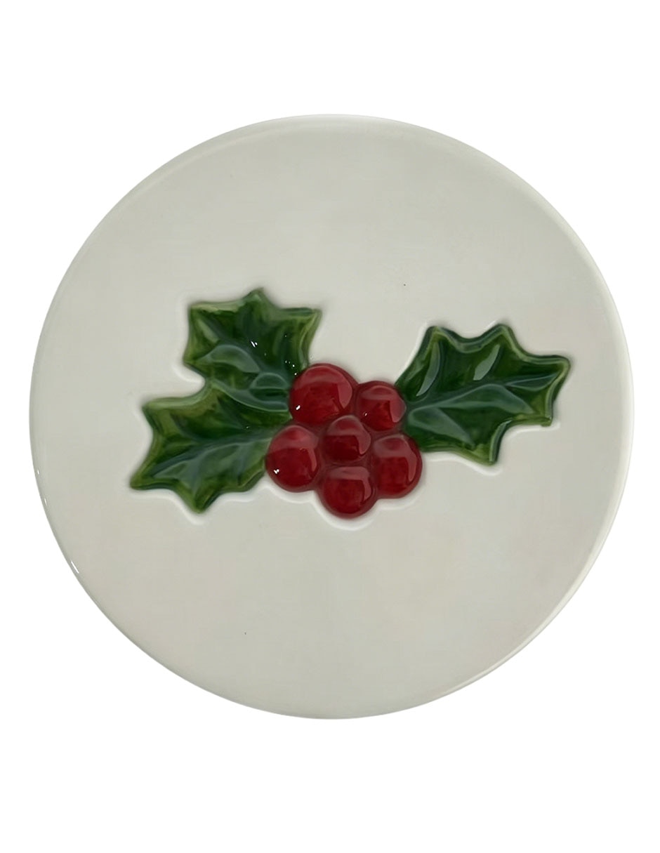 Set de portavasos navideño de cerámica 4 piezas 4