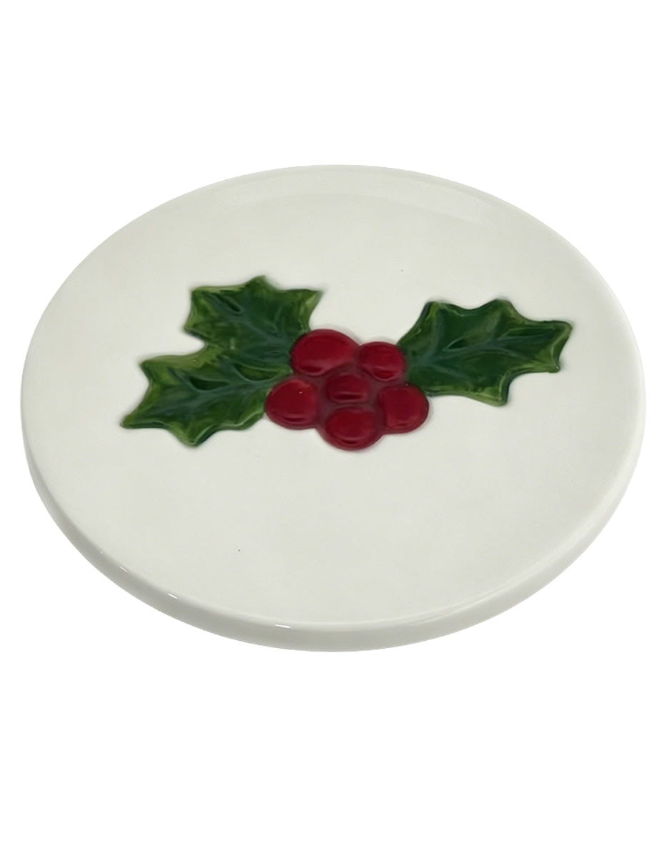 Set de portavasos navideño de cerámica 4 piezas Set de portavasos navideño de cerámica 4 piezas