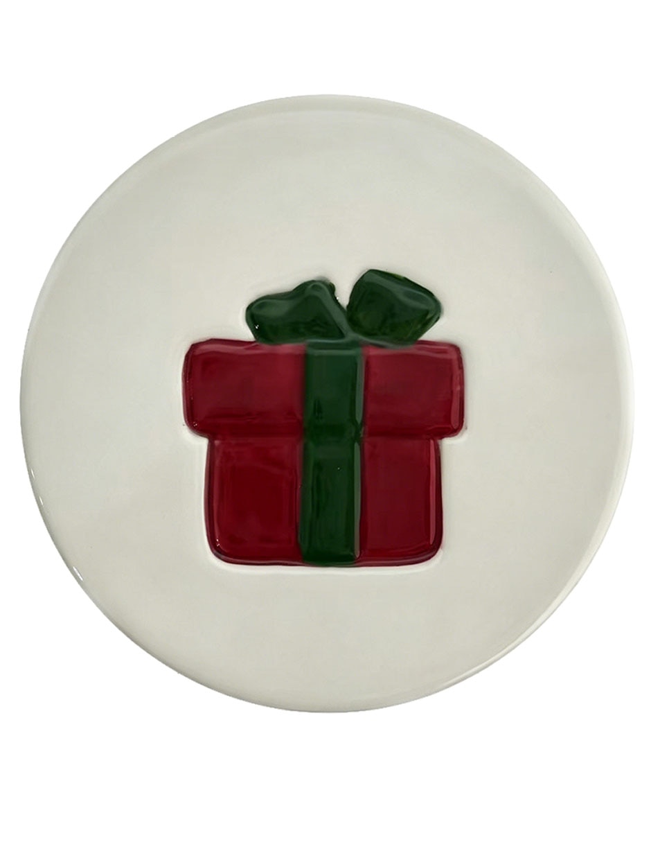 Set de portavasos navideño de cerámica 4 piezas 8