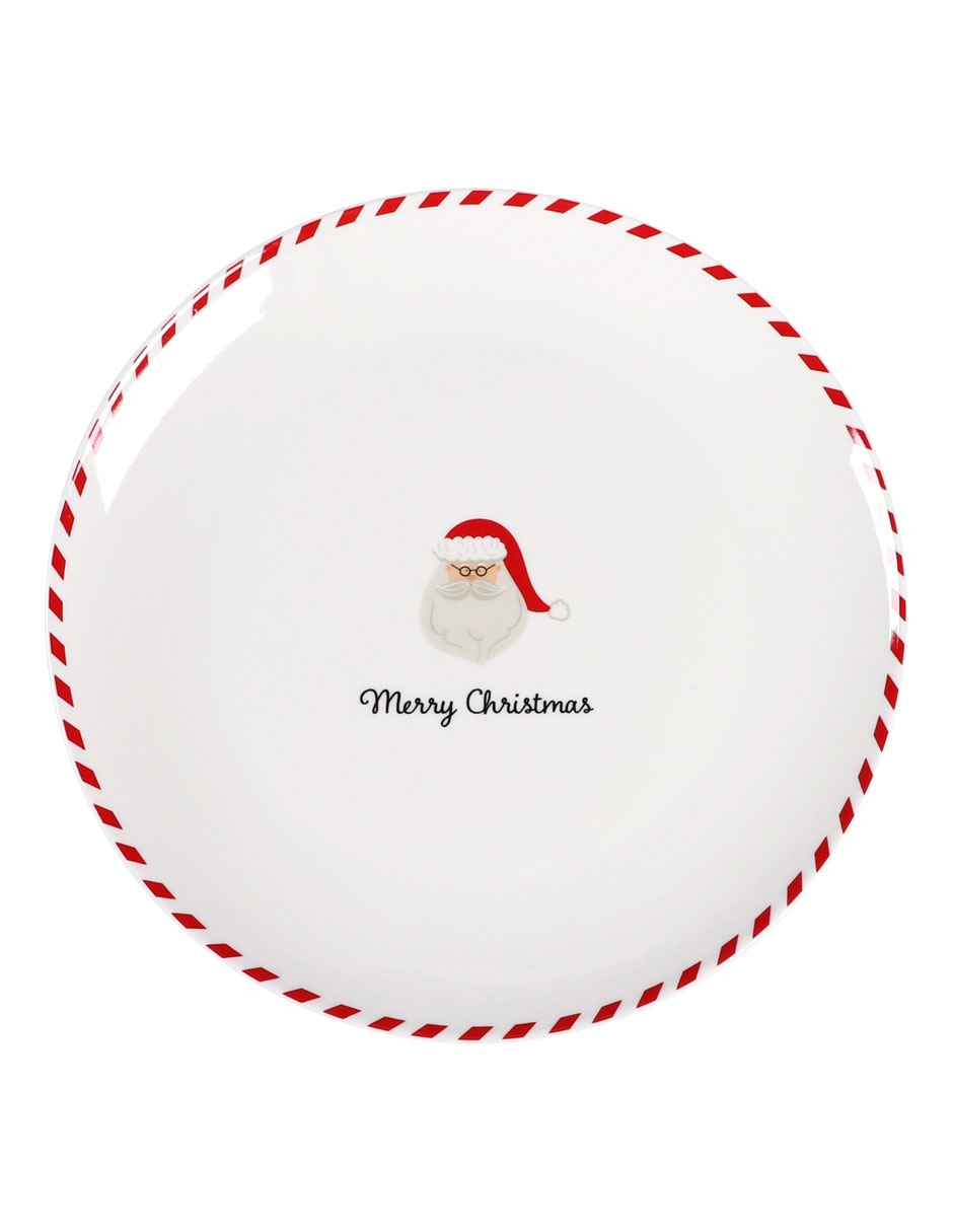 Plato trinche Merry Xmas de cerámica Plato trinche Merry Xmas de cerámica