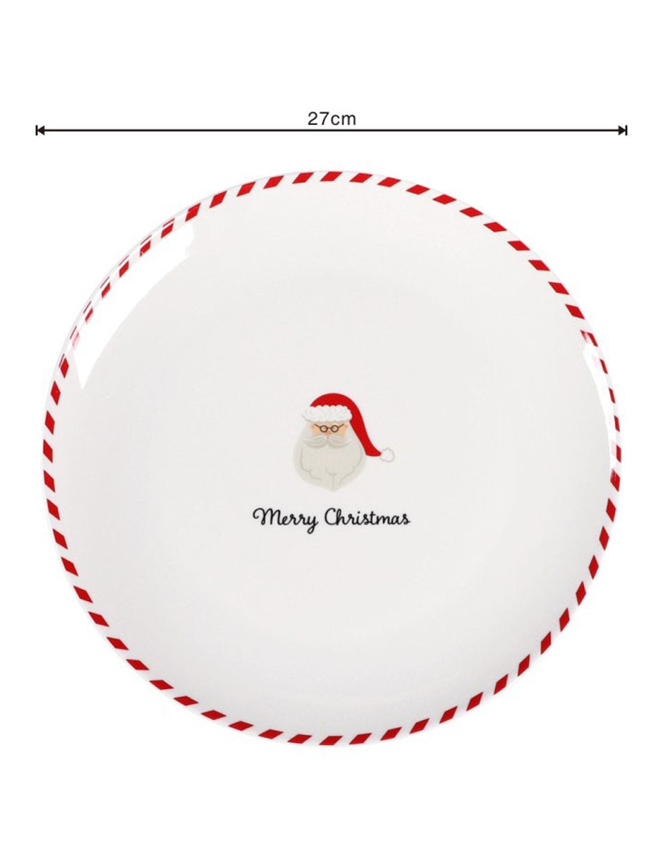 Plato trinche Merry Xmas de cerámica 4