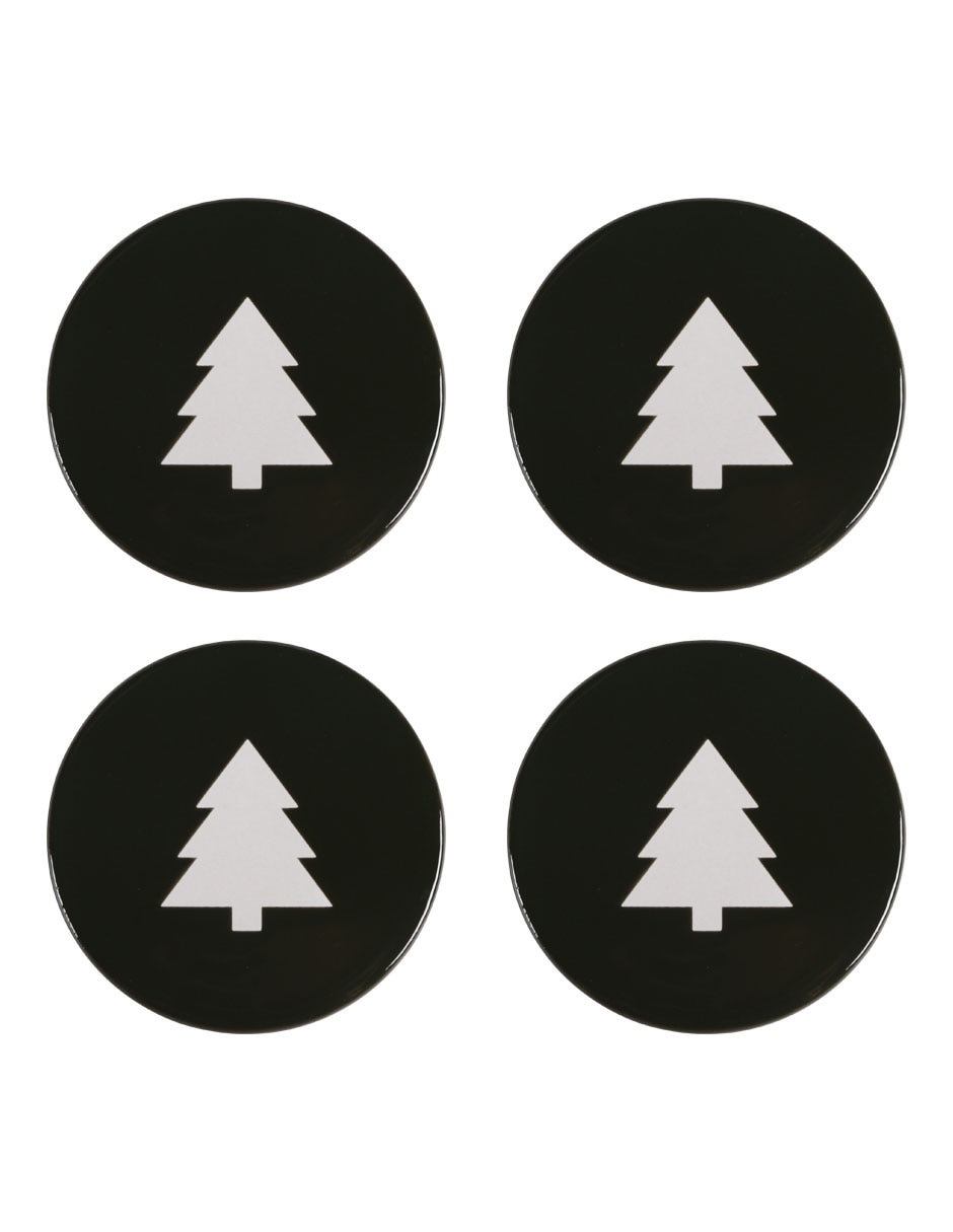 Set de portavasos navideño chricoster de cerámica 4 piezas