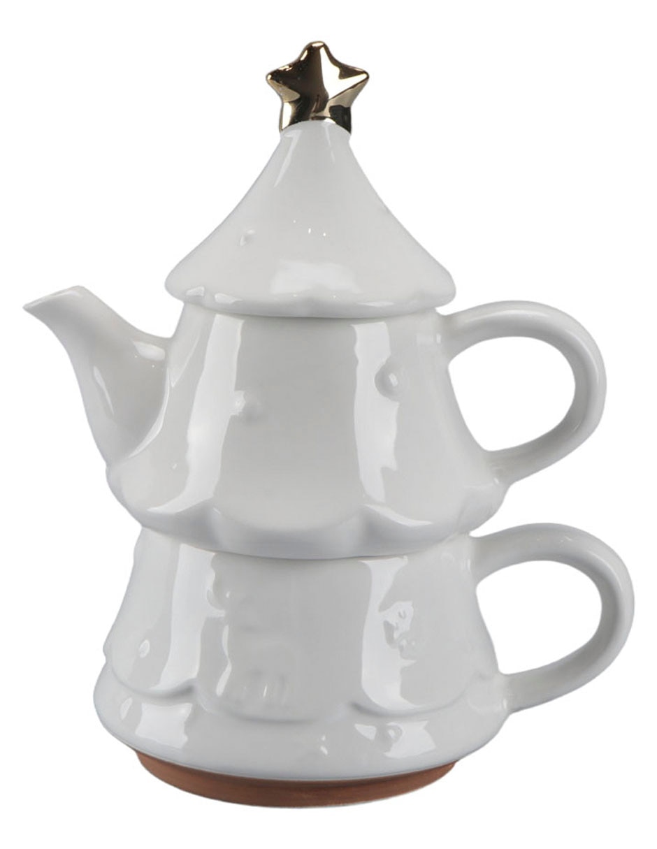 Tetera y taza haus de cerámica Tetera y taza haus de cerámica