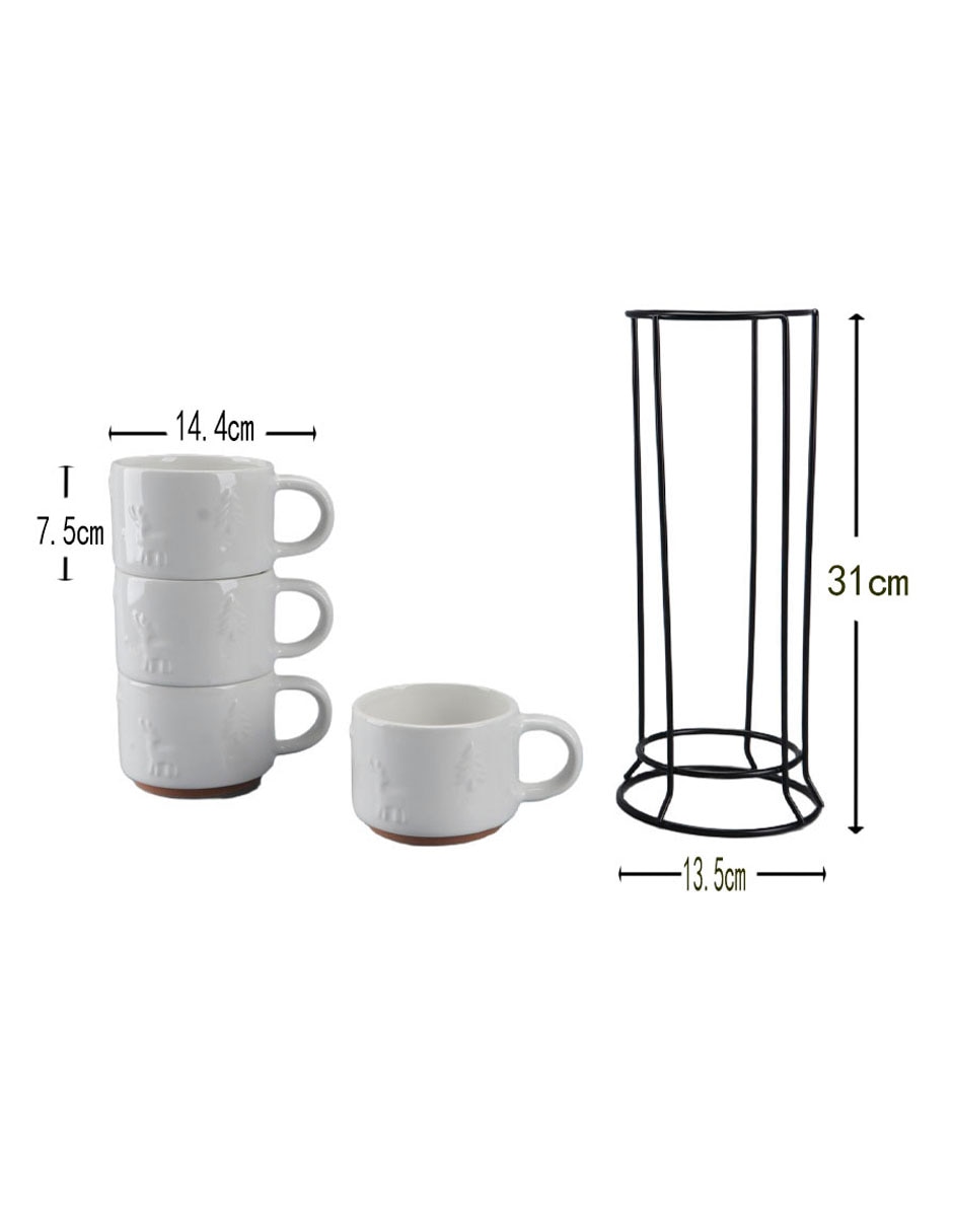 Set de tazas americanas Haus Holidays 4 piezas 5