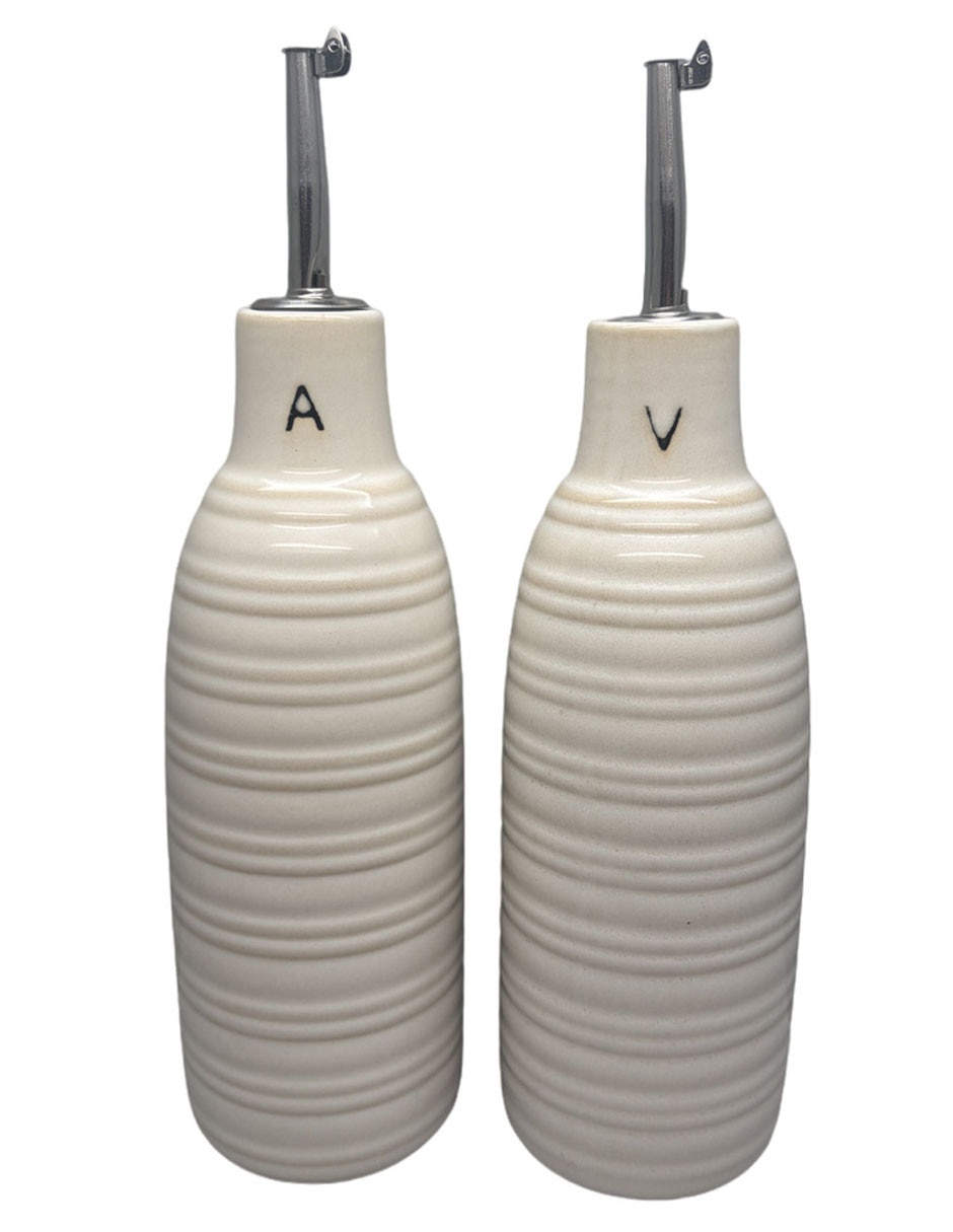 Set de aceite y vinagre de cerámica