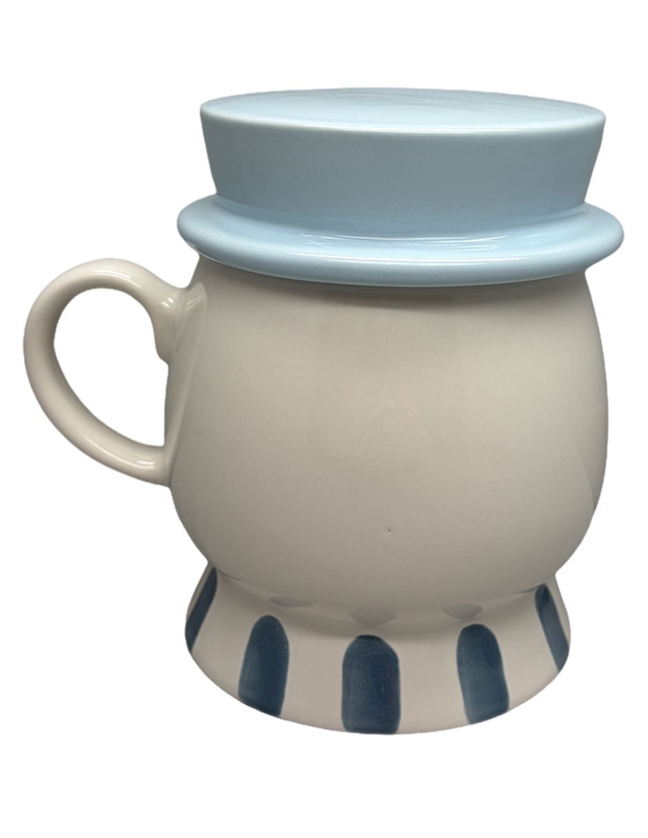 Taza con tapa snowmen 3