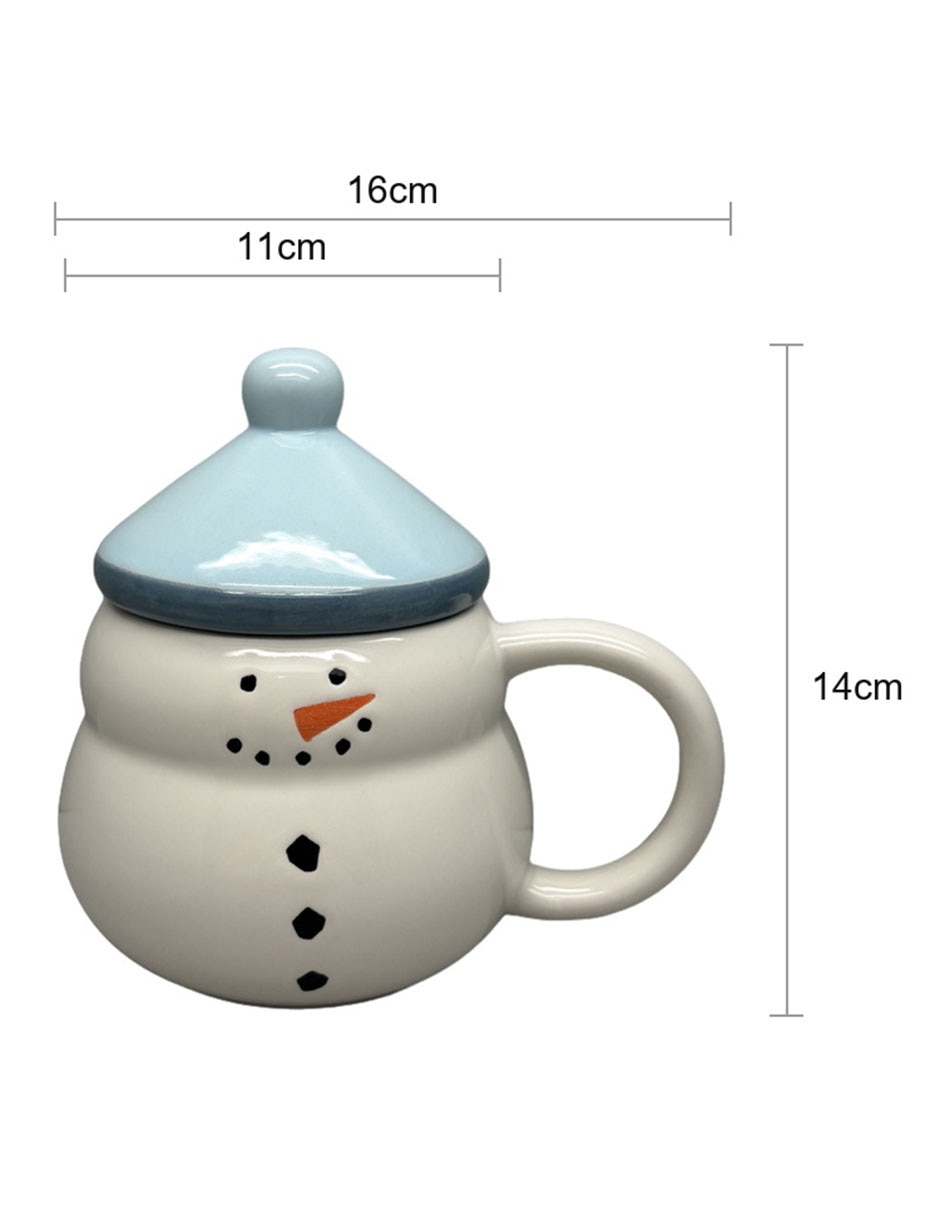 Taza con tapa Snowmen 5