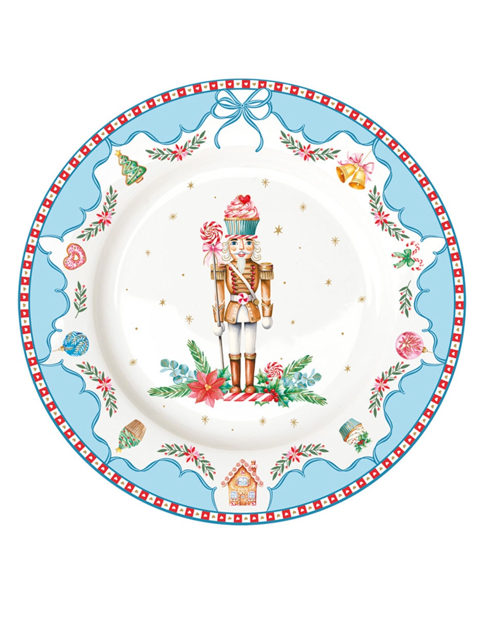 Vajilla cerrada Christmas Spirit Villa Navideña de porcelana para 4 personas