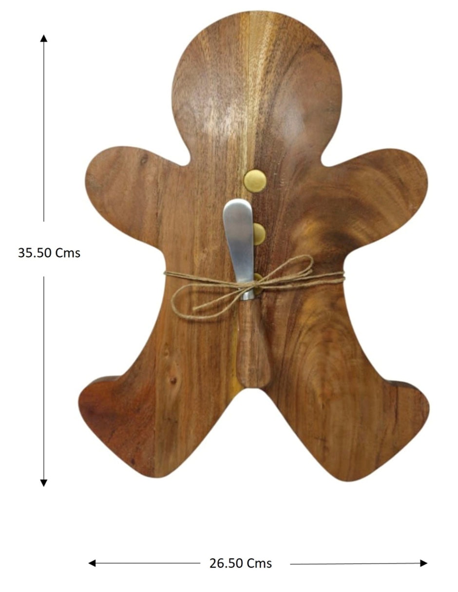 Set tabla para queso Ginger de madera acacia 4