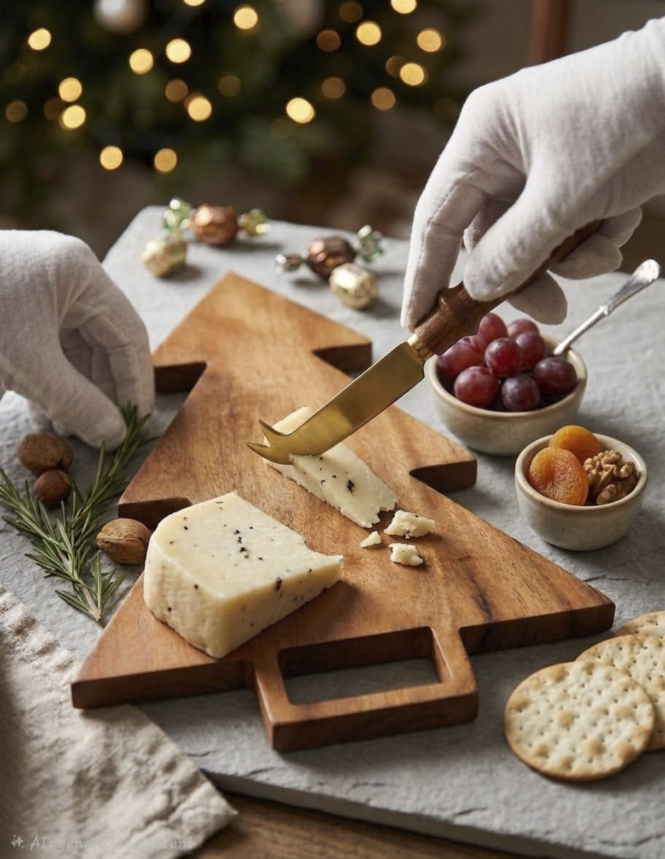 Set tabla para queso de madera acacia 2
