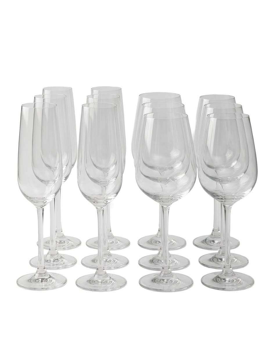 Set de copas Haus de vidrio 12 piezas