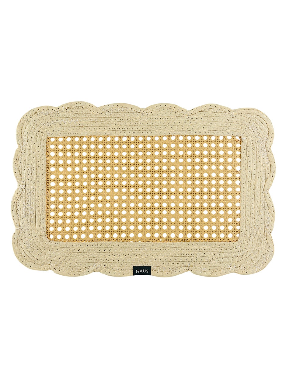 Mantel individual rectangular de fibras naturales floris Mantel individual rectangular de fibras naturales floris