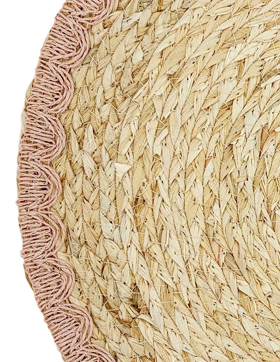 Mantel individual circular de fibras naturales 5