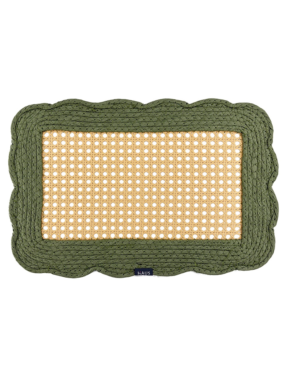 Mantel individual rectangular de fibras naturales Mantel individual rectangular de fibras naturales