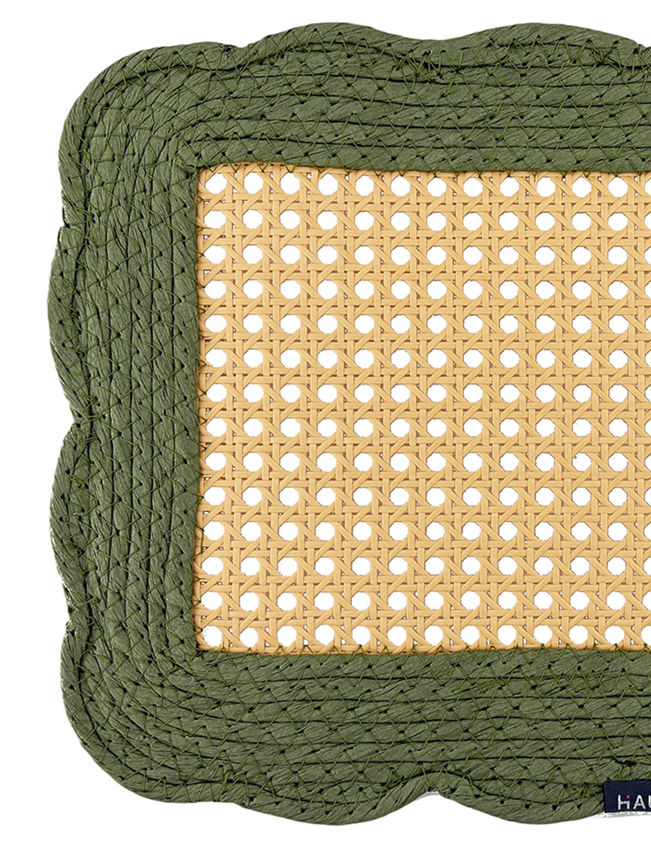Mantel individual rectangular de fibras naturales 4