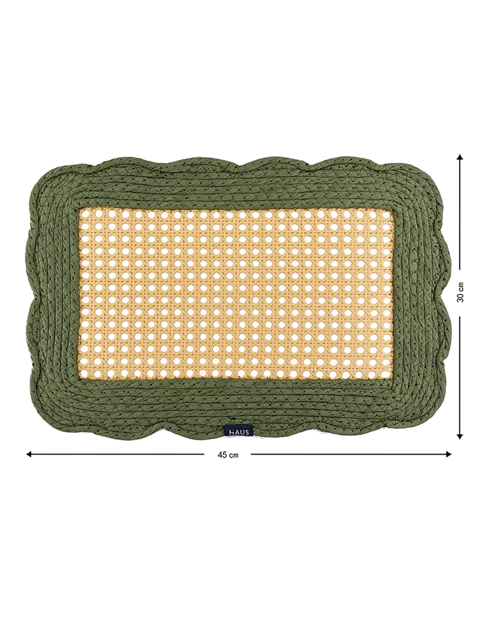 Mantel individual rectangular de fibras naturales 5