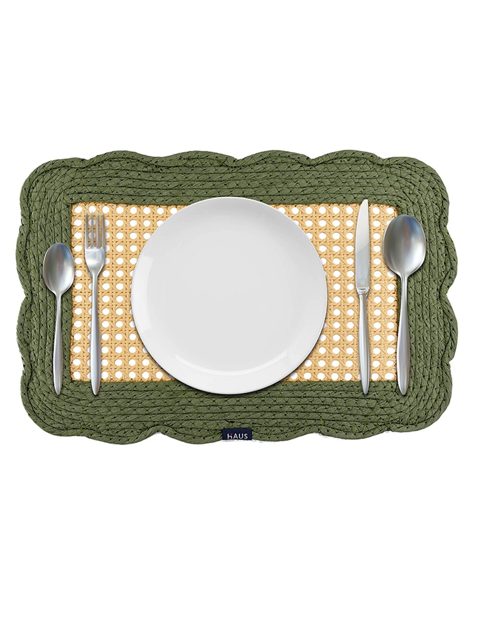 Mantel individual rectangular de fibras naturales 2
