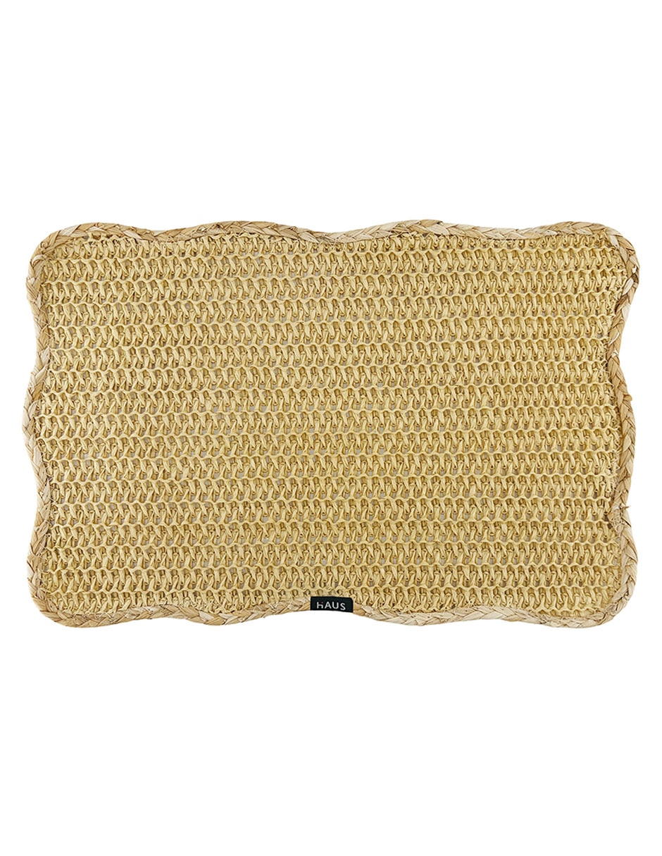 Mantel individual rectangular de fibras naturales Mantel individual rectangular de fibras naturales