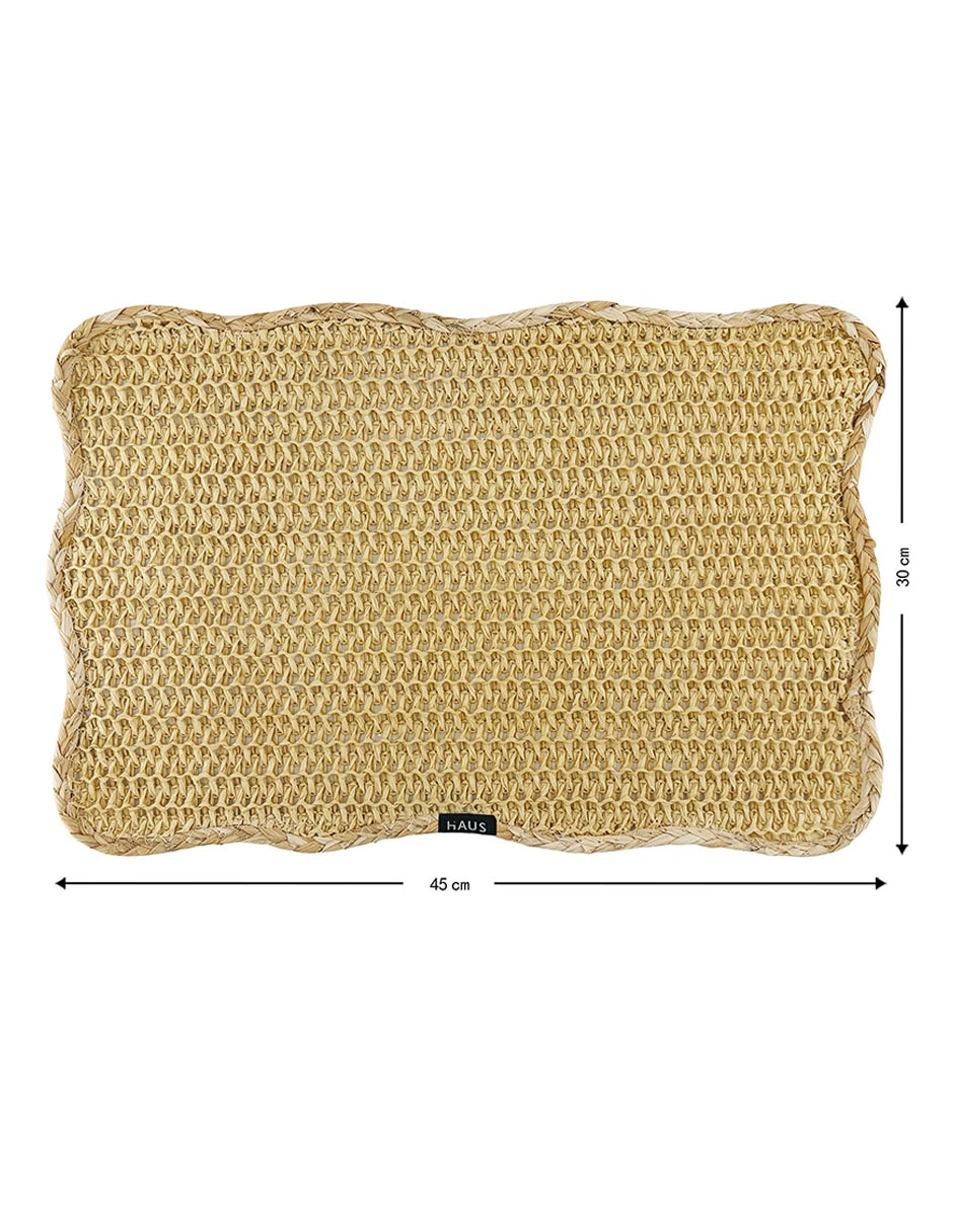 Mantel individual rectangular de fibras naturales 5