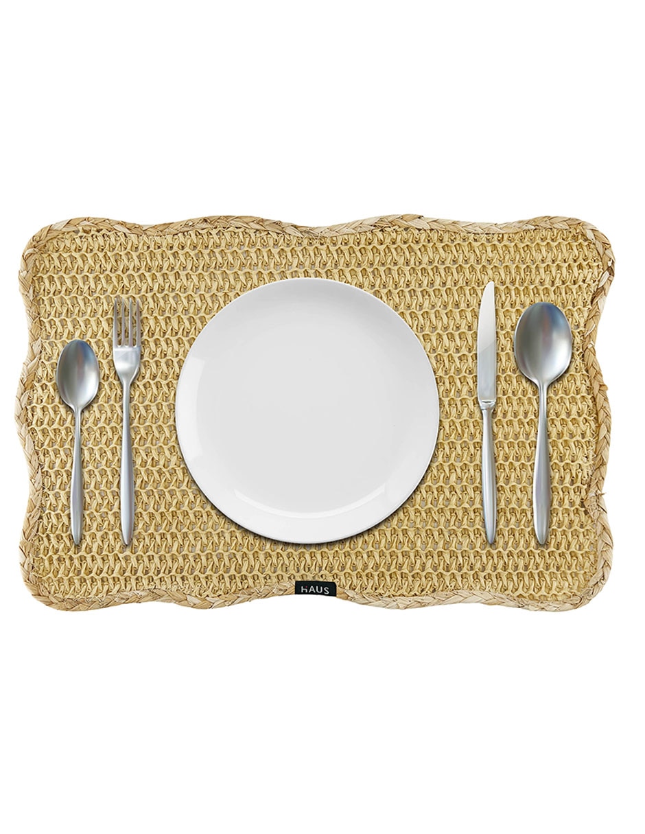 Mantel individual rectangular de fibras naturales 2